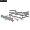 COWLOWN Twin Size Platform Bed with 2 Drawers, Storage Bed Frame with Wheels for Bedroom & Living Room - 2 of 4