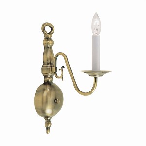Livex Lighting Williamsburgh 1 - Light Wall Light in  Antique Brass - 1 of 1