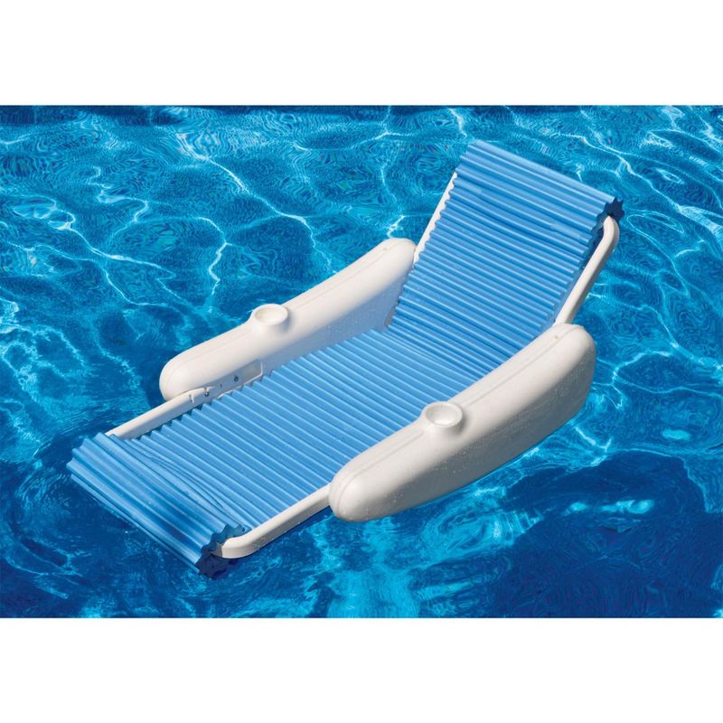Swimline 52" Eva Sunchaser Swimming Pool Floating 1-Person Lounge Chair - Blue/White, 2 of 4
