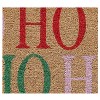 18"x30" Holiday 'Ho Ho Ho' Coir Doormat Natural - 3 of 4