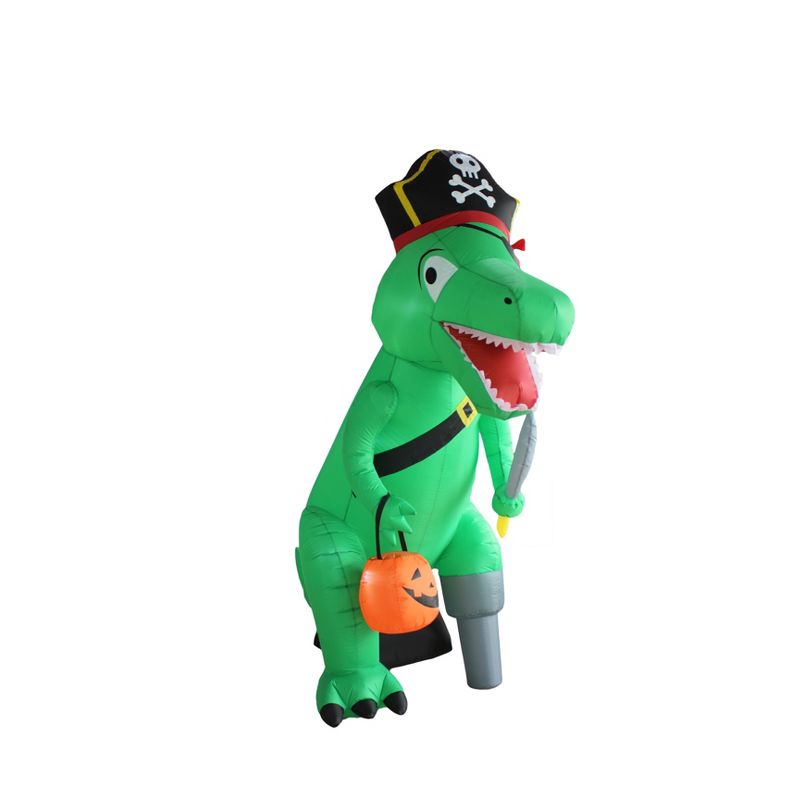 A Holiday Company 8ft Inflatable Dino Pirate, 8 ft Tall, Multi, 1 of 7