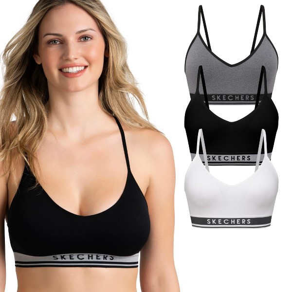 Sujetador sin Costuras Skechers para Mujer Paquete de 3
