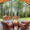8' Metal Firewood Log Rack - Backyard Expressions - 3 of 4