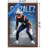 Trends International NFL New England Patriots - Christian Gonzalez 24 Framed Wall Poster Prints - 3 of 4