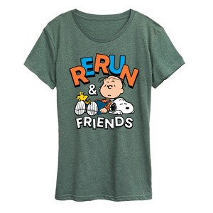 Women's - Peanuts - Rerun And Friends -Women's Short Sleeve Graphic T-Shirt Short Sleeve Graphic T-Shirt - 1 of 4