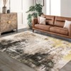 Area Rug, Ultra-Soft Washable Rug for Living Room, Dinner Room, Bedroom, Non-Slip Modern Abstract Rug - 2 of 4