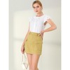Allegra K Women's Mini Flap Pockets High Waist Cargo Short Denim Skirts - 2 of 4
