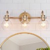 LNC 2-Lights Gold with Clear Glass Shade Modern/Contemporary Vanity  Lights,2 Light/ 3 Light/ 4 Light/ 5 Light - 2 of 4