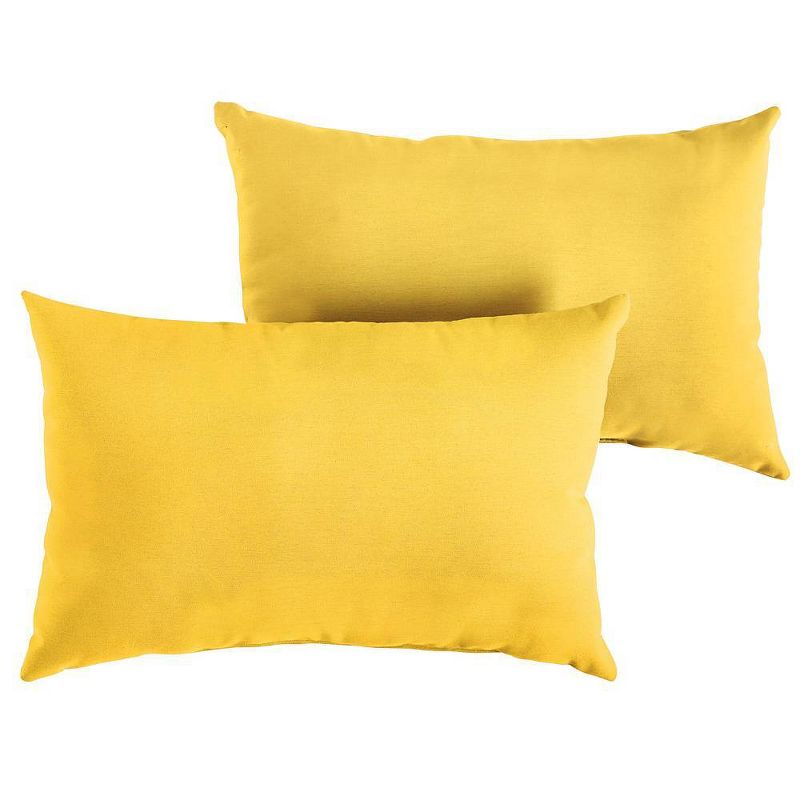 Sunbrella 2pk Outdoor Lumbar Throw Pillows Sunflower Yellow, 1 of 7