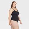 ASSETS by SPANX Women's Lace Trim Thong Bodysuit - Black - 3 of 4