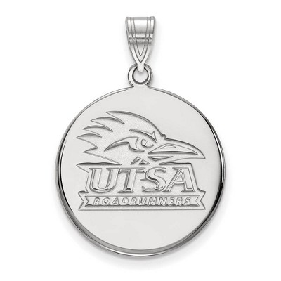 Black Bow Jewelry 10k White Gold Texas at San Antonio Roadrunners NCAA Large Pendant