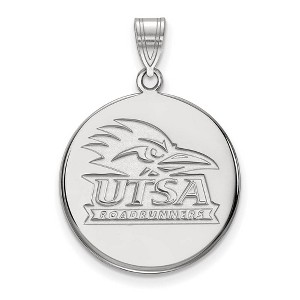 Black Bow Jewelry 10k White Gold Texas at San Antonio Roadrunners NCAA Large Pendant - 1 of 3