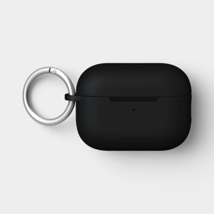 AirPods Pro (1/2 generation) Silicone Case with Clip - heyday™ Black with Silver - 1 of 3