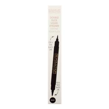 Makeup Revolution Thick and Thin Dual Liquid Eyeliner - Black - 0.60 fl oz