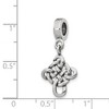 Black Bow Jewelry Sterling Silver Celtic Cross Dangle Bead Charm - 2 of 3