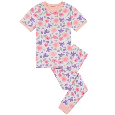 Sleep On It Girls 2-Piece Super Soft Jersey Snug-Fit Pajama Set