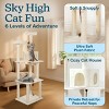 Pet Adobe Multilevel Cat Tree House With Hanging Rope - Ivory - 3 of 4