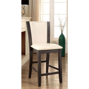 NicBex Contemporary Counter Height Dining Chairs with High Back,Set of 2,Ergonomics Side Chairs for Dining Room,Wooden Frame&Leatherette Cushion,Gray - 1 of 4