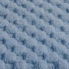 Knightsbridge Luxurious Block Pattern High Quality Year Round Cotton With Non-Skid Back Bath Rug, Light Blue - 3 of 3