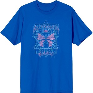 Distressed Black Metal Butterfly Adult Crew Neck Short Sleeve Tee - 1 of 2