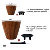 NAYSAYE 2 Pack 10 Inch Dark Wood Planter with Reservoir for Indoor and Outdoor Garden Decor, Dark Brown, 10.2"*10.2"*9.4" - 4 of 4