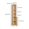 ORRD Natural Bamboo Large Capacity Storage Cabinet, Thin Tall Freestanding Cabinet for Living Room & Bedroom - 2 of 4