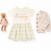 The Juniper Shop Little Blessing Heart Infant Dress - 18M - Natural Stripe - 3 of 4