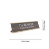 LEMONSODA Novelty Nameplate Style Desk Sign (I'll Be Nicer if You'll Be Smarter) - Brown - 4 of 4
