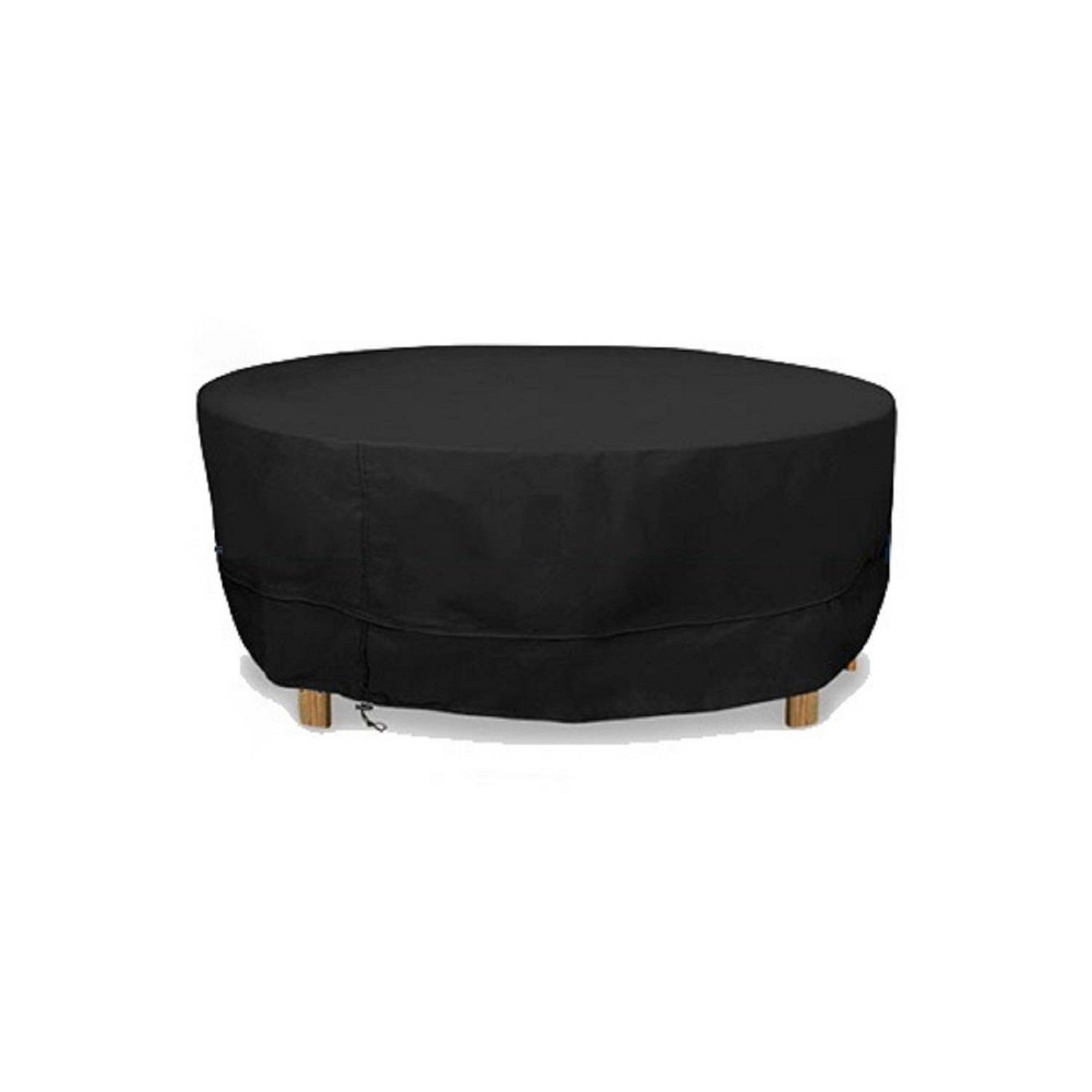 Photos - Furniture Cover Meridian 54" Round Table Ottoman Cover Black 