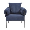 PAGED Modern Accent Chair Comfy Upholstered Armchair with Metal Legs, Living Room Chairs with High Rebound Sponge Seat Cushion for Office - 2 of 4