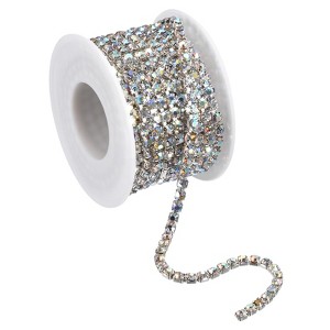 Unique Bargains DIY Bag Clothing Decoration Crystal Rhinestone Sew on Close Claw Chain Trim - 1 of 4