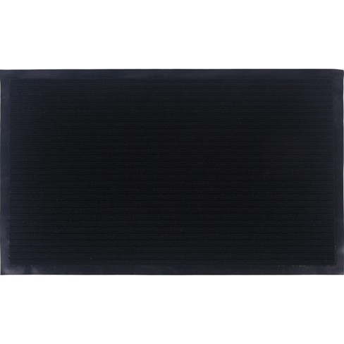 Ottomanson Rubber Doormat, 18x30, Black