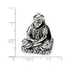 Black Bow Jewelry Sterling Silver Buddha Bead Charm - 4 of 4