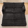 73.6'' Chenille 3-in-1 Sofa Bed with L-Shaped Convertible Design, Side Storage and USB/Type-C Charging - 3 of 4