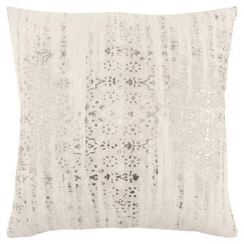 20"x20" Oversize Geometric Poly Filled Square Throw Pillow White - Rizzy Home