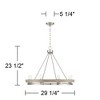 Possini Euro Design Brushed Nickel Graywood Wagon Wheel Chandelier 29 1/4" Wide Farmhouse Rustic 8-Light Fixture Dining Room Kitchen Island Entryway - 4 of 4
