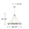 Possini Euro Design Brushed Nickel Graywood Wagon Wheel Chandelier 29 1 ...