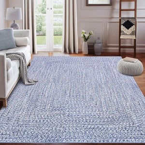 Coucheta Runner Rug , Machine Washable Non-Slip Low Pile, Faux Wool Stain Resistant Floor Carpet for Kitchen Bedroom Hallway,Multi-Color & Size - 1 of 4