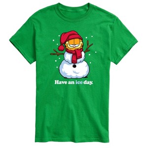 Men's - Garfield - Have An Ice Day Christmas Short Sleeve Graphic T-Shirt - 1 of 3