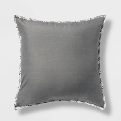 Threshold 8pc Queen Reversible Classic Stripe Comforter Set Gray/White - Threshold™: Percale, Includes Euro Shams & Bed Skirt — фото 8