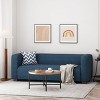 DOMETOUR 75 Inch Modern Loveseat for Living Room Bedroom, Mid Century Fabric Upholstered Couch Rectangular Armrest Sofa - 2 of 4
