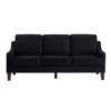 Modern Loveseat sofa for Living Room, Upholstered Velvet Small Couch with Wooden Legs for Livingroom Bedroom - 2 of 4