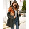Coolmee Hooded Cardigan for Women Oversized Sweatshirt Fuzzy Fleece Blanket Hoodie Jacket with Front Button Down - 4 of 4