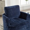 Lyngins Swivel Accent Chairs with Backrest,Upholstered Swivel Barrel Chairs,Sofa Chairs for Bedroom,Living Room - 4 of 4
