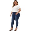 Agnes Orinda Women's Plus Size Elegant Pleated Petal Tulip Short Sleeve Office Work Summer Blouses - 3 of 4