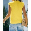 Womens Cap Sleeve Pullover Sweater Knit Tank Tops Crew Neck Sweater - 2 of 4