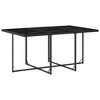 vidaXL Patio Dining Set with Cushions 11 Piece - Black/Cream - PE Rattan & Tempered Glass - Outdoor/Garden Furniture - 4 of 4