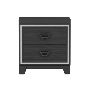 NicBex Elegant Nightstand Bedside Table with 2 Drawers and Metal Handles for for Bedroom and Living Room - 1 of 4