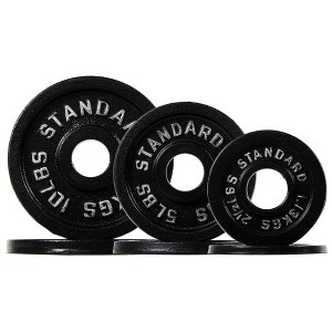 Kumasinova 2" Dia Cast Iron Olympic Weight Plates for Strength Training and Weight Lifting, Olympic Barbell Plates with Multiple Sizes - 1 of 4