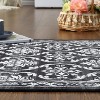Washable Area Rug with Modern Floral Design, Low Pile, Non-Slip and Non-Shedding Carpet, Foldable Farmhouse Style for Entryway and Bedroom - 3 of 4